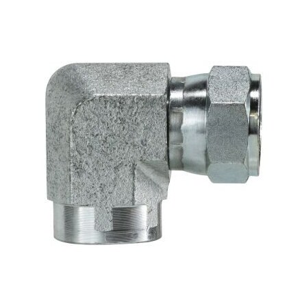 Midland Industries Swivel Nut Elbow, 111612 x 34 Nominal, JIC Flare x FNPT, Steel 65031212
